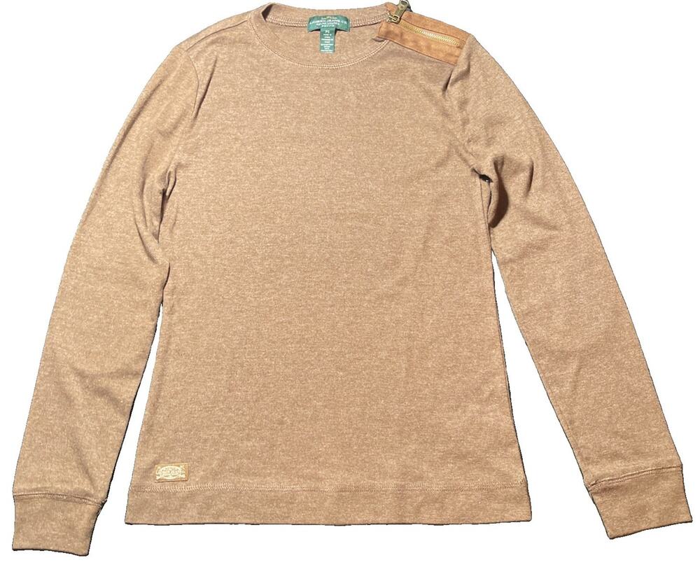 LRL Ralph Lauren Jeans Co Elbo Patch Sweater PS